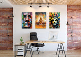 Colorburst Landmarks: Easter Island Canvas