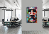 Colorburst Landmarks: Easter Island Canvas