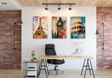 Colorburst Landmarks: Eiffel Tower Canvas