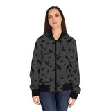 Grey & Leaves Bomber Jacket