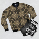 Brown Diamonds Bomber Jacket