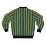 Gold & Green Striped Bomber Jacket