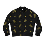 Golden Wheat Black Bomber Jacket
