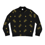 Golden Wheat Black Bomber Jacket