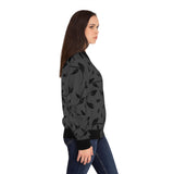 Grey & Leaves Bomber Jacket