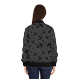Grey & Leaves Bomber Jacket