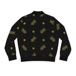 Golden Wheat Black Bomber Jacket