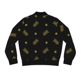 Golden Wheat Black Bomber Jacket