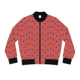 Pink Polka Dot Bomber Jacket