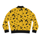 Yellow & Leaves Bomber Jacket