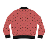 Pink Polka Dot Bomber Jacket