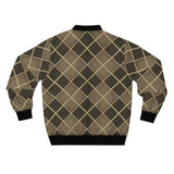 Brown Diamonds Bomber Jacket