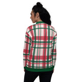 RED & GREEN UNISEX BOMBER JACKET