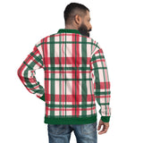 RED & GREEN UNISEX BOMBER JACKET