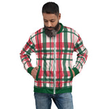 RED & GREEN UNISEX BOMBER JACKET