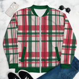 RED & GREEN UNISEX BOMBER JACKET