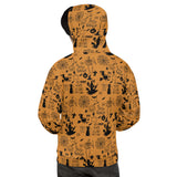 Orange Halloween Pattern Unisex Hoodie