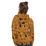 Orange Halloween Pattern Unisex Hoodie