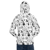 White Halloween Pattern Unisex Hoodie