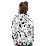 White Halloween Pattern Unisex Hoodie