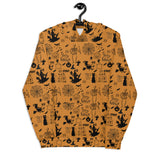 Orange Halloween Pattern Unisex Hoodie