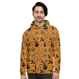 Orange Halloween Pattern Unisex Hoodie
