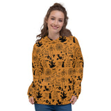 Orange Halloween Pattern Unisex Hoodie