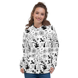 White Halloween Pattern Unisex Hoodie