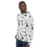 White Halloween Pattern Unisex Hoodie