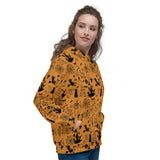 Orange Halloween Pattern Unisex Hoodie