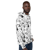 White Halloween Pattern Unisex Hoodie