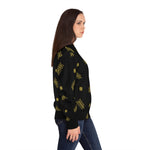 Golden Wheat Black Bomber Jacket