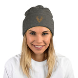 Deer Pom Pom Beanie