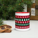 Red & Green Pattern Holiday Mug