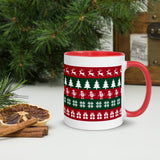 Red & Green Pattern Holiday Mug