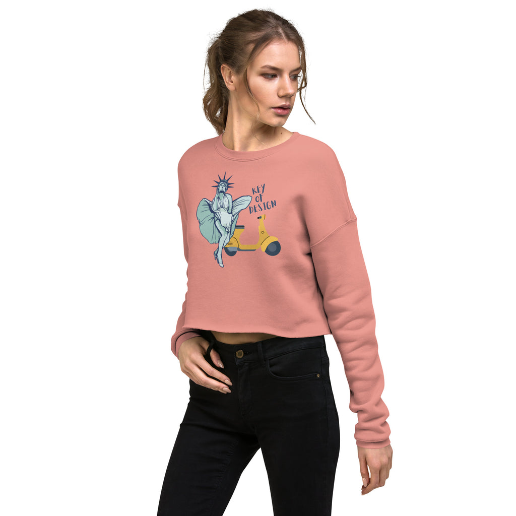 Ladies cropped clearance sweatshirt